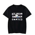 thumbnail image 1 of Ice Cream Sandwich Merch T-Shirt Comic Cute Logo T Shirts Short Sleeve Top Men Women Tees, 1 of 6