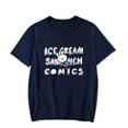 thumbnail image 1 of Ice Cream Sandwich Merch T-Shirt Comic Cute Logo T Shirts Short Sleeve Top Men Women Tees, 1 of 2