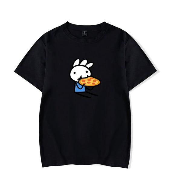 Ice Cream Sandwich Merch T-Shirt Comic T Shirts Eating Pizza Short Sleeve Top Men Women Tee