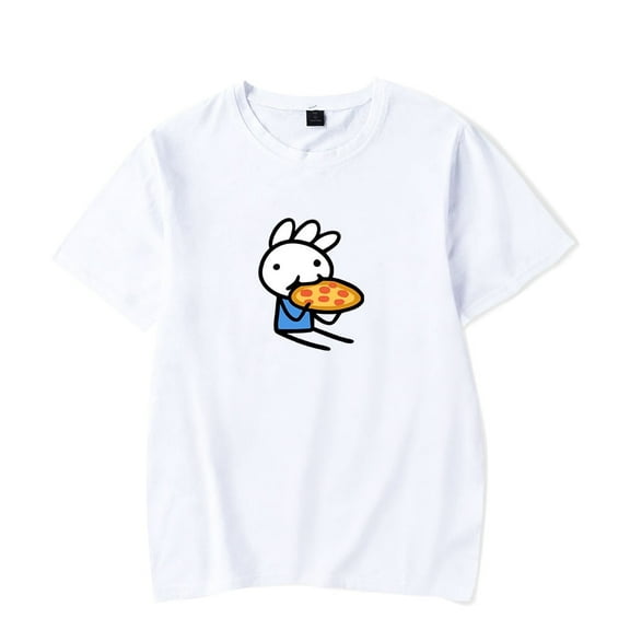 Ice Cream Sandwich Merch T-Shirt Comic T Shirts Eating Pizza Short Sleeve Top Men Women Tee