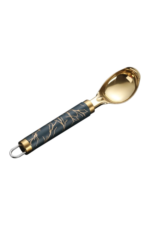Ice Cream Scoop, Berglander Stainless Steel Cookie Scoop Melon Baller Scooper Cones with Titanium Gold Plating, Specialty Tools and Gadgets, Ice Cream Spoon Food Scoop Dishwasher Safe