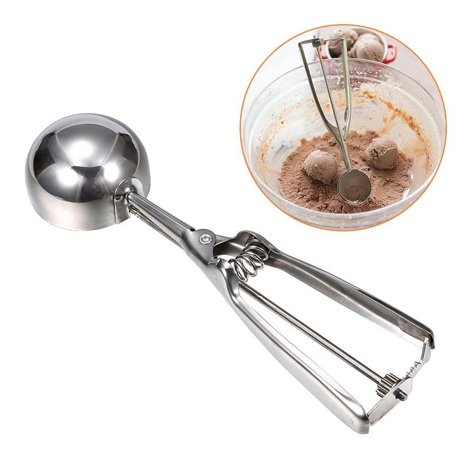 Ice Cream Scoop, Melon Spoon, Stainless Steel Spoon For Baking, Ice Cream  Digger Spoon With Trigger, Modern Dough Scoop, Reusable Melon Spoon,  Washable Dessert Spoon For Party Wedding For Restaurant Home, Kitchen