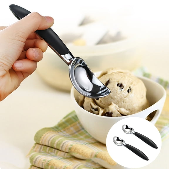 Ice Cream Scoop Spoon Heavy Duty Scooper Ergonomic Handle Easy Dig Non Stick, Multi Use Fruit Baller Durable Easy Clean, for Home Kitchen Dessert Serving
