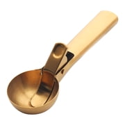 Ice Cream Scoop, Stainless Steel Ice Cream Scooper, Comfortable Ergonomic Handle, Easy Release, Easy Clean Gold 7.6 in