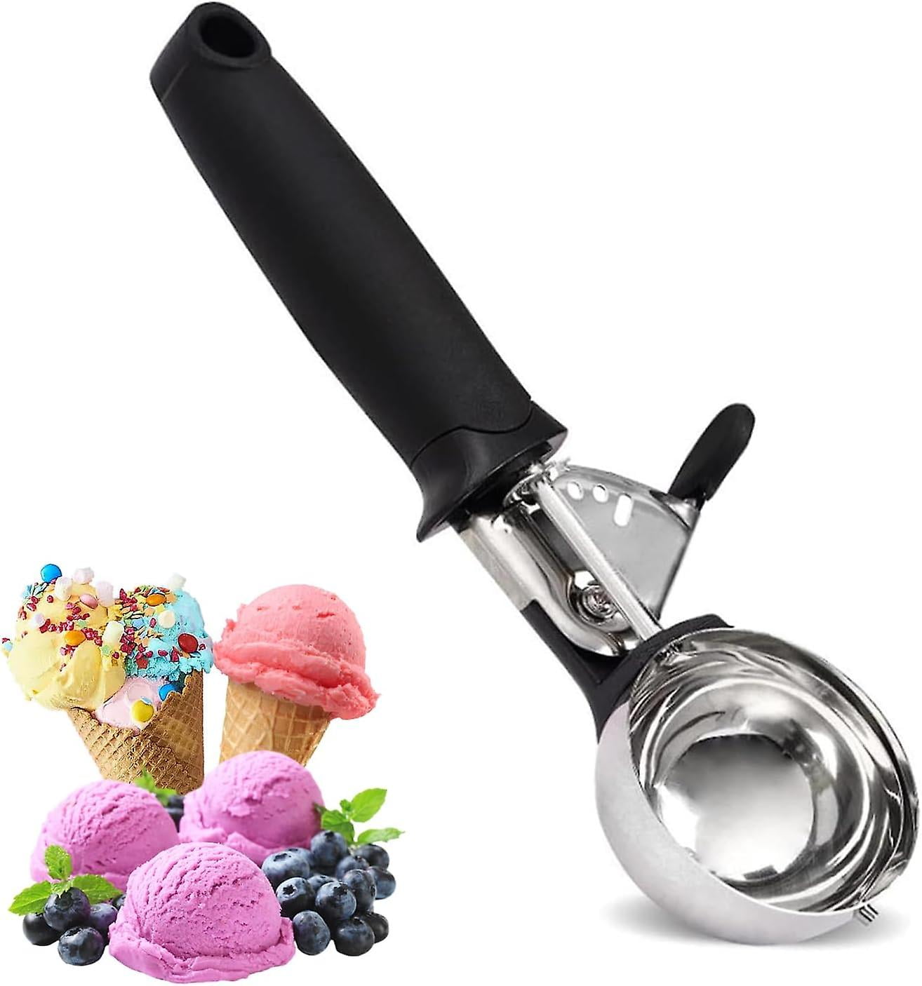 Ice Cream Scoop Stainless Steel Scoop, with Easy Squeeze Trigger for