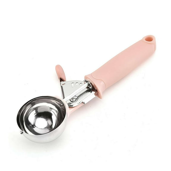 Ice Cream Scoop with Trigger, Cookie Scoop, Stainless Steel Ice Cream Scoop, Melon Baller Cookie Scoop, Cookies, (Pink) Ice Baking Cream, Potato Fruit, for Scoop, Mashed ODKT