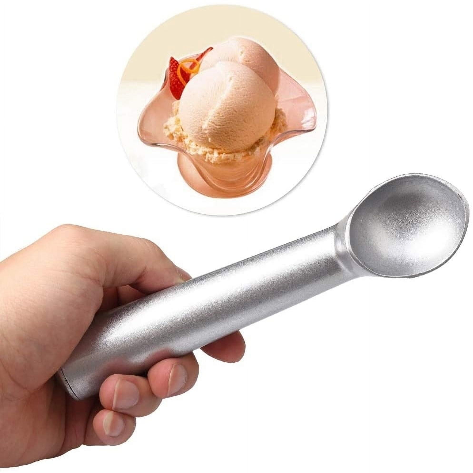 Ice Cream Scoop Unique Liquid Filled Heat Conductive Handle Simple One Piece Aluminum Design Easy Release - Walmart.com