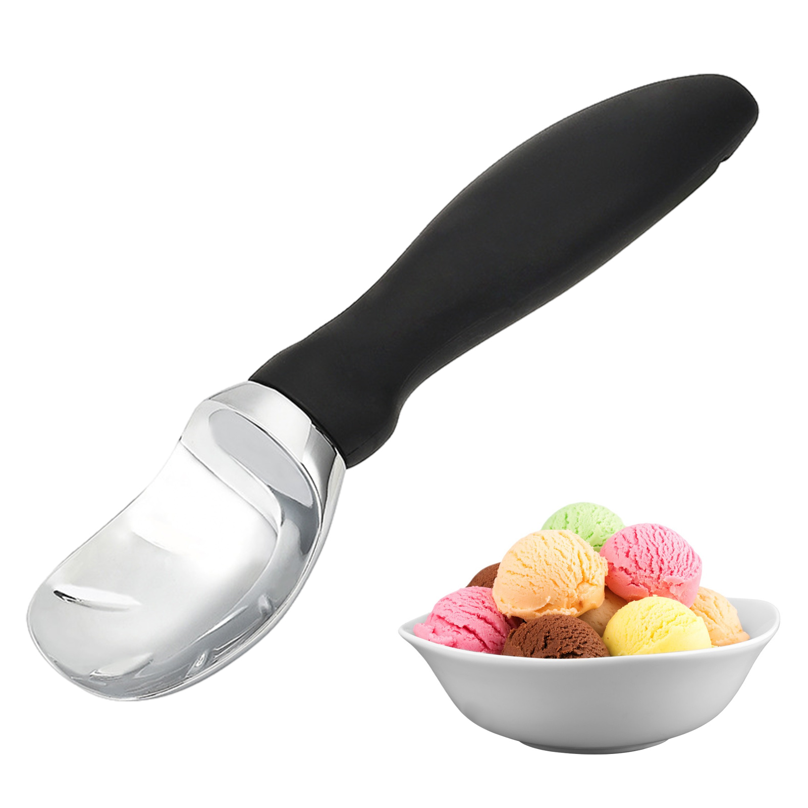 Ice Cream Scoop with Ergonomic Grip Handle NonSlip Heavy Duty Sturdy