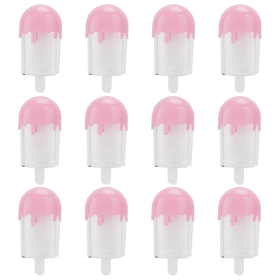 Ice Shaped Plastic Candy Boxes | Party Favor Containers for Weddings Birthdays Baby Showers | Transparent Durable Gift Case | 12 Pack | 4.3 x 2.0 in | Reusable | Candy Holder