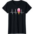 thumbnail image 1 of Ice Cream Shirt for Girls & Women Ice Cream Cone Heartbeat T-Shirt, 1 of 3