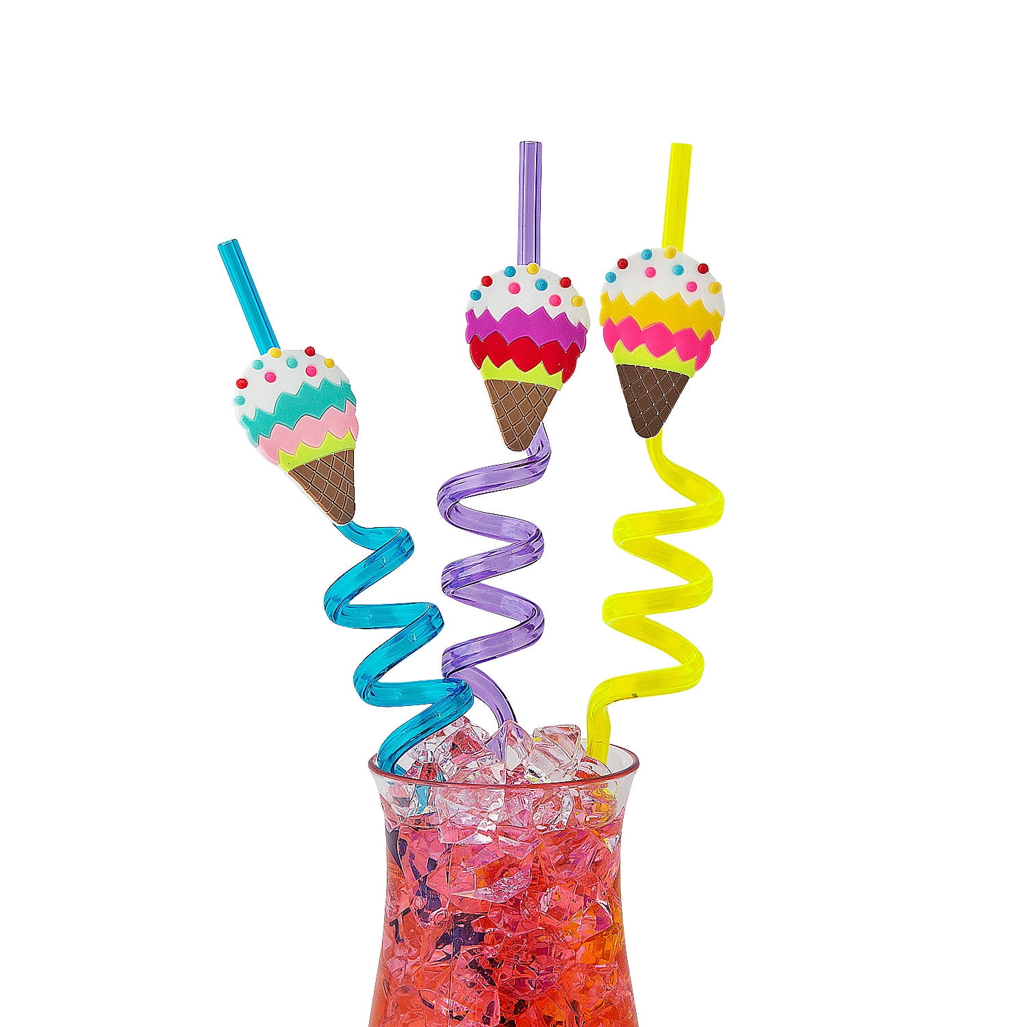Ice Cream Silly Straws  12 Pieces