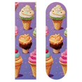 thumbnail image 1 of Ice Cream Skateboard Grip Tape Stickers Pack of Two 8.8x32.6in/22.4x83 cm Skateboard Protective Deck Cover Graphic Print Film Sheets, Black, 1 of 5