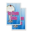 thumbnail image 1 of Ice Cream Sodas (2-PACK) 24" x 36" Vinyl Decals | Sign Insert Peel & Stick Decals Stickers Window Signs, 1 of 2