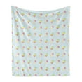 thumbnail image 1 of Ice Cream Soft Flannel Fleece Blanket, Pastel Colored Hipster Pattern with Abstract Ice Cream and Popsicles Summertime, Cozy Plush for Indoor and Outdoor Use, 50" x 60", Multicolor, by Ambesonne, 1 of 5
