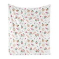 thumbnail image 1 of Ice Cream Soft Flannel Fleece Throw Blanket, Continuous Sweets Lollipop Romantic Pastel Colors, Cozy Plush for Indoor and Outdoor Use, 60" x 80", Blush Multicolor, by Ambesonne, 1 of 5