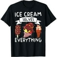 thumbnail image 1 of Ice Cream Solves Everything - Funny Ice Cream Lover Summer T-Shirt, 1 of 4