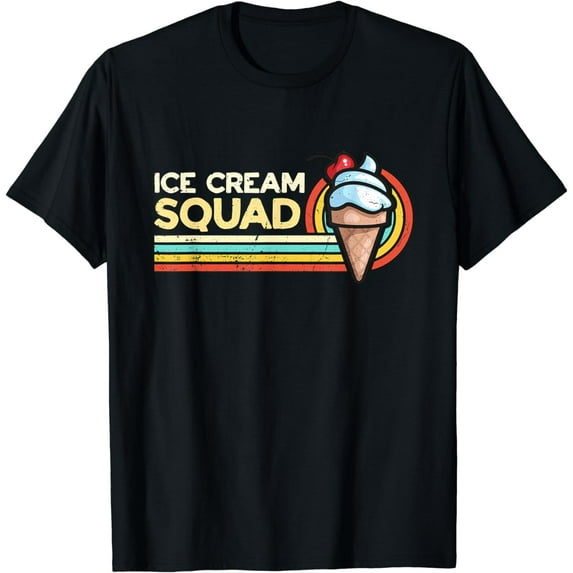 Ice Cream Squad Retro Frozen Fruit Cream Cone Ice Cream T-Shirt