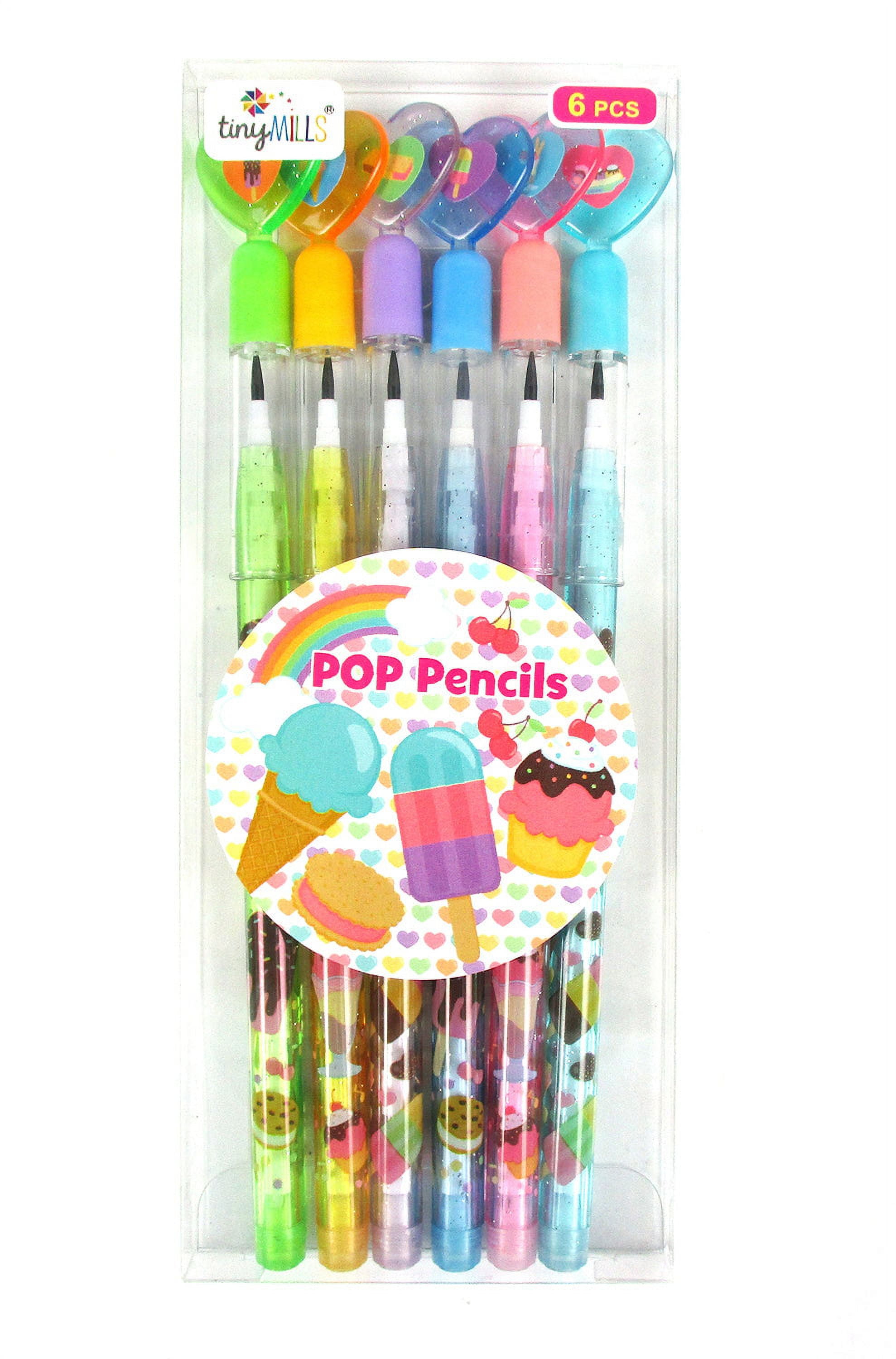 Ice Cream Stackable Point Pencils - Set of 6 - Walmart.com