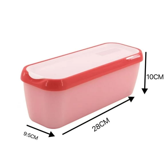 Ice Cream Storage Tub Rectangular Reusable Ice Cream Box Container Mold with Lid Kitchen Refrigerator Storage Home