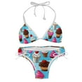 thumbnail image 1 of Ice Cream Swim Wear Detachable Sponge Adjustable Strap Bikini Set Two-Pack for Multiple Scenes, 1 of 6