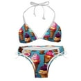 thumbnail image 1 of Ice Cream Swimsuit Bikini Set with Detachable Sponge and Adjustable Strap, Two-Pack for Swimming Pool and Beach Parties, 1 of 1