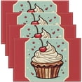 thumbnail image 1 of Ice Cream Table Mats Placemat 12"x18" Dessert Themed Placemats Set of 4 Cartoon Food Placemats for Dining Table Indoor Outdoor Kitchen Kawaii Decor Table Place Mats, 1 of 4