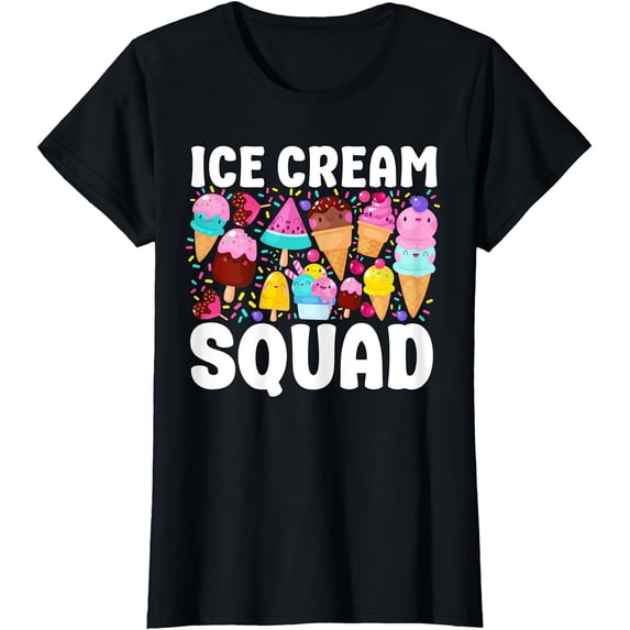Ice Cream Team Cone Popsicle Ice Cream Squad T-Shirt