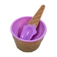 Ice Cream Theme Cone Scop Sundae Dessert Bowls Spoons Party Serving Bow