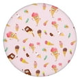thumbnail image 1 of Ice Cream Theme Tablecloth Colorful Dessert and Sweet Treats Pattern Waterproof Round Table Cover for Summer Dining, 1 of 7