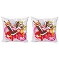 thumbnail image 1 of Ambesonne Ice Cream Throw Pillow Cover 2 Pack, Flowers Deserts, 24", Multicolor, 1 of 5