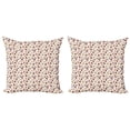 thumbnail image 1 of Ambesonne Ice Cream Throw Pillow Cover 2 Pack, Creamy Cold and Cones, 24", Multicolor, 1 of 2