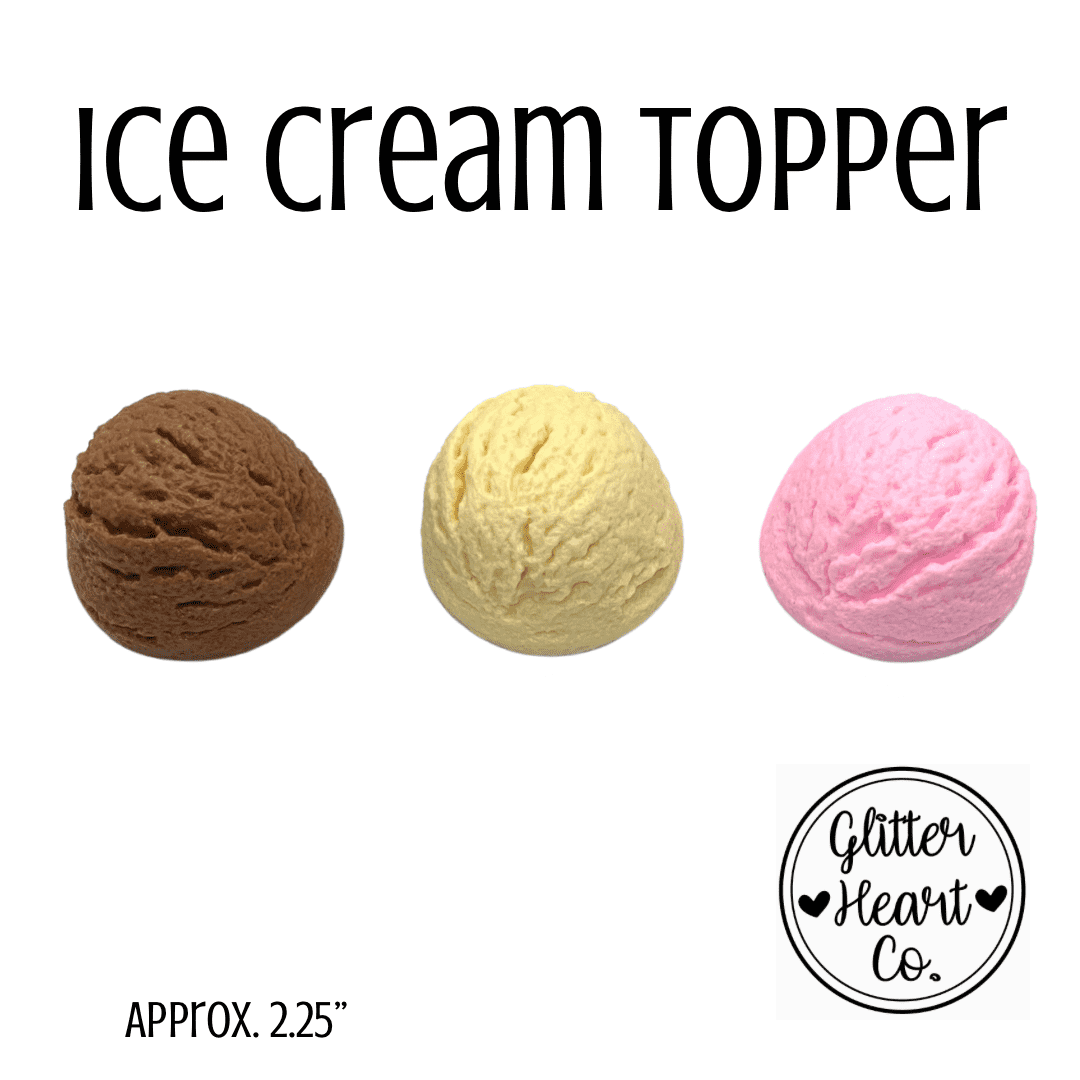 Ice Cream Topper - Fake Ice Cream Scoop - Vanilla - Walmart.com