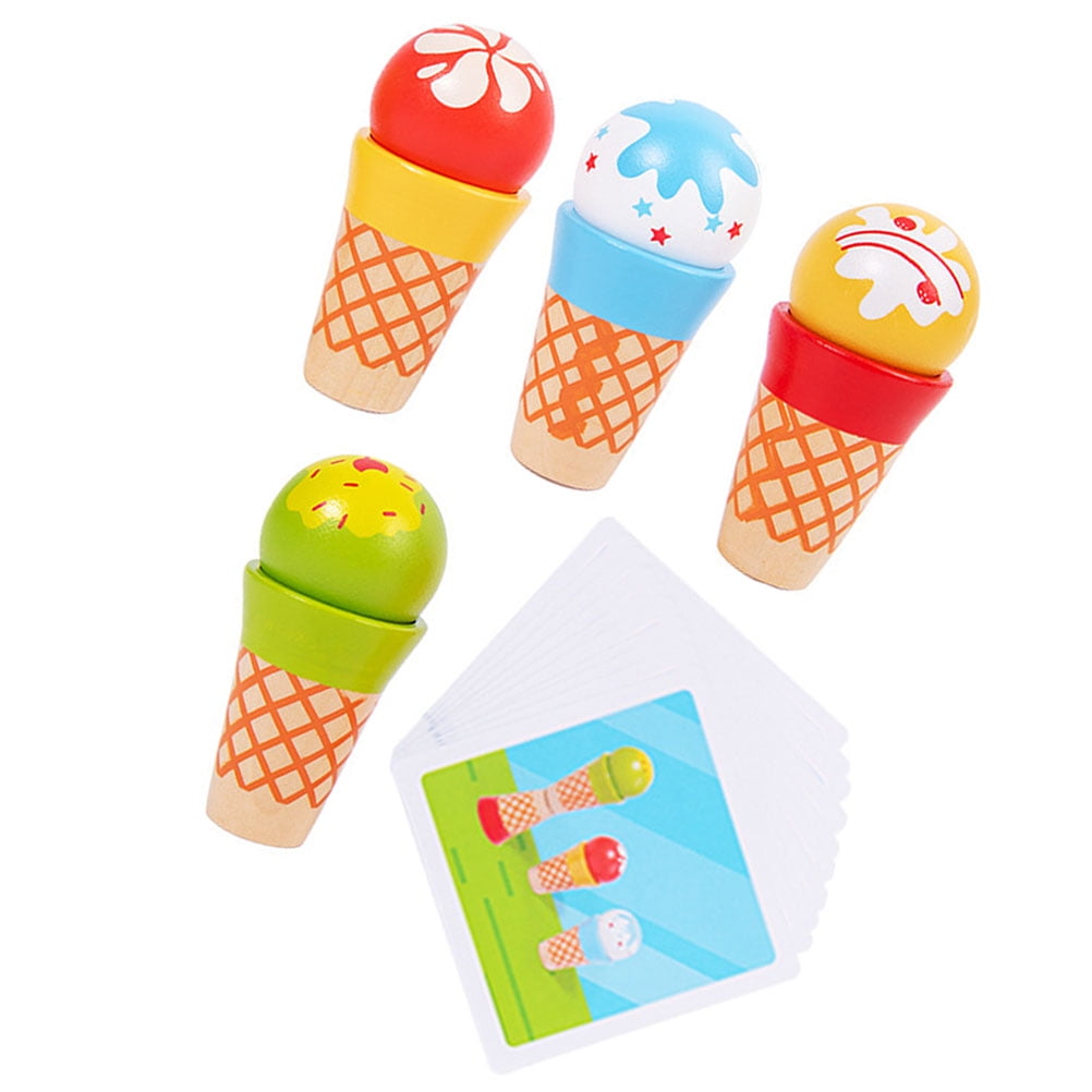 Ice Cream Toy Icecreams Children's Toys Play Pretend Food Funny Wooden