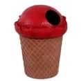 thumbnail image 1 of Ice Cream Trash Can, Red, 1 of 1