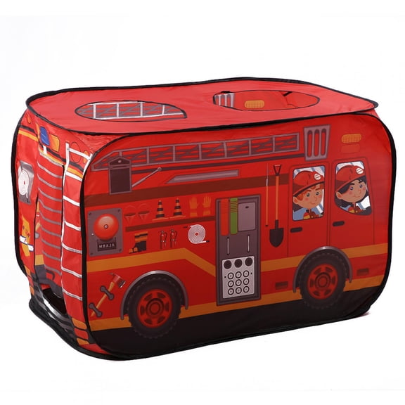 Ice Cream Truck Policeman Bus Children Tent Foldable Fire Fighting Truck Play Game House For Boys Girls 3-6 Year Old