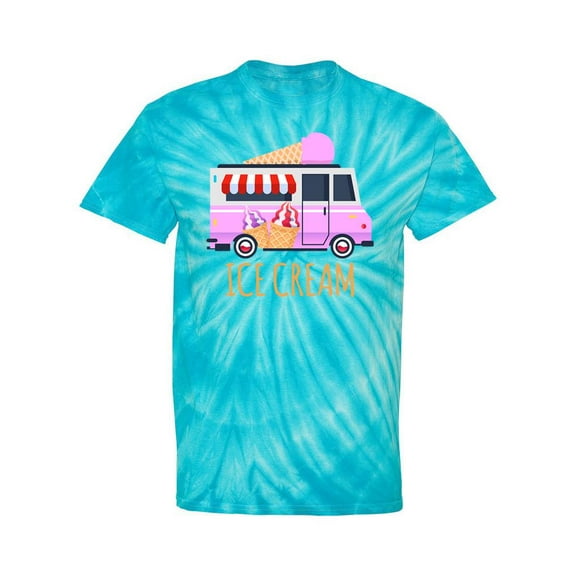 Ice Cream Truck Tie Dye Cyclone Men -SPIdeals Designs, Male Large