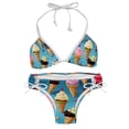 thumbnail image 1 of Ice Cream Two-Pack Bikini Set with Detachable Sponge and Adjustable Strap, for Beach and Swimming Suit Scenes, 1 of 6