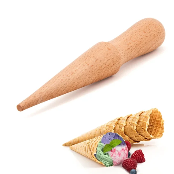Ice Cream Waffle Cone Roller  8.6 Inch Strong & Smooth Krumkake Cone Roller