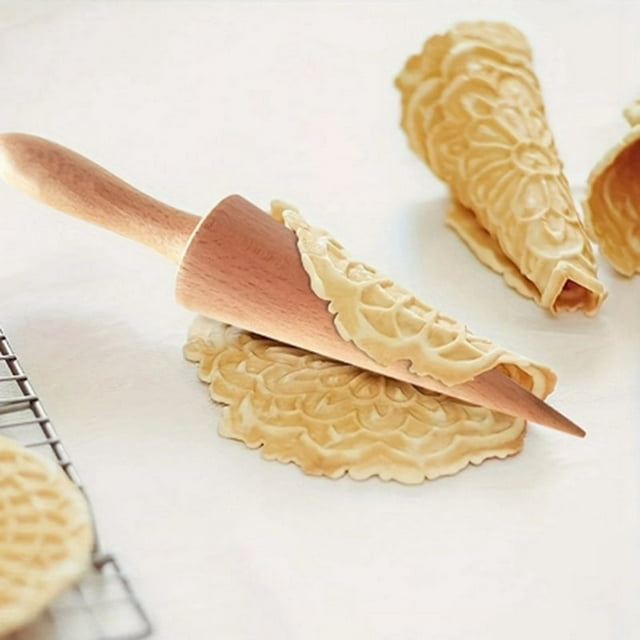 Ice Cream Waffle Cone Roller, Handle Waffle Cone Shaped Tool