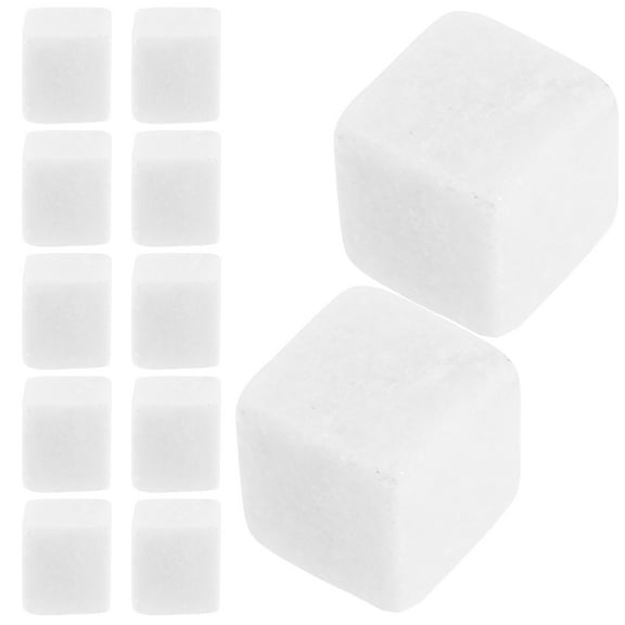 Ice Cream Whiskey Stone Cubes 12 Pcs Reusable Wine Rocks Supply Liqueur Glasses Stones Accessory Household Marble White