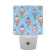 thumbnail image 1 of Ice Creams with Stars and Stripes LED Night Light with Smart Sensor Plug Into Wall Dusk to Dawn 2 packs, 1 of 7