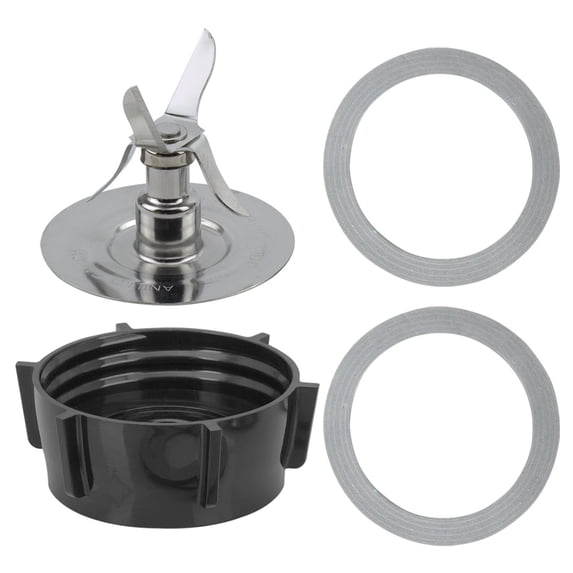 Ice Crusher Blender Blade 4961, Jar Bottom Cap 4902 and 2 Gaskets Replacement Part Compatible with Oster & Osterizer