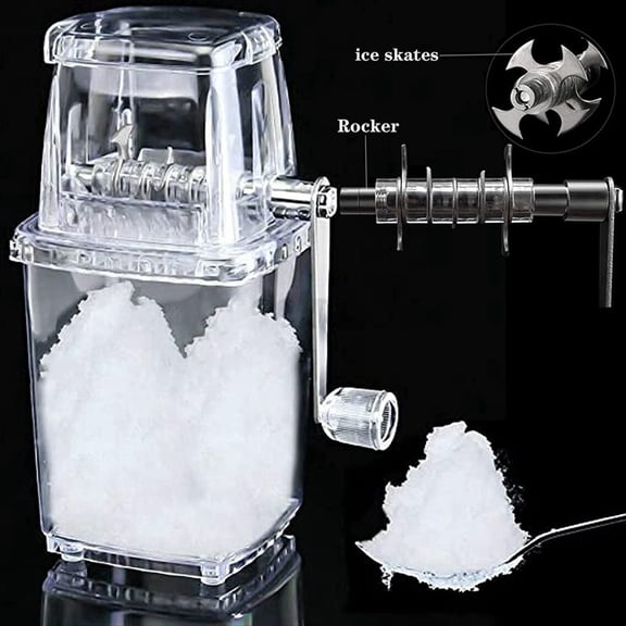 Ice Crusher Manual Rotary Ice Crusher Cocktails Machine Ice-Cube Crushed Smoothies Ice Crusher Machine Home A