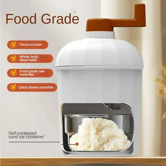 Ice Crusher Manual Rotary Ice Crusher Small Manual Shaving Ice Machine for Household Kitchen Handheld Snow Crusher