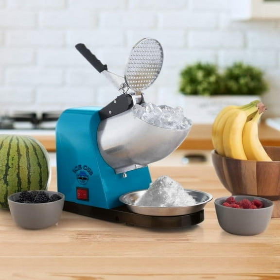 Ice Crusher Snow Cone Machine with 3 Blades by Great Northern Popcorn , Blue