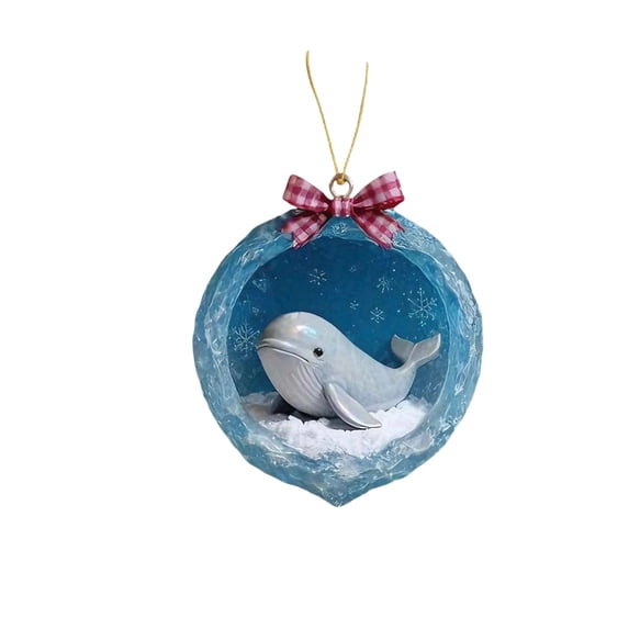 Ice Crystal Cave Ornament - Acrylic 2D Decorative Ornament for Holiday Decor, Versatile Wall, Tree, and Entryway Accent with Dimensional Depth and Snowflake Accents