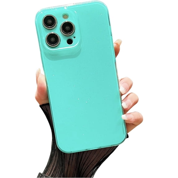 Ice Crystal Glitter Jelly Phone case, Multiple Colors Available, TPU Material, Drop-Proof and wear-Resistant, for iPhone 15 14 13 12 11 Pro Max XS XR X 7 8 SE Phone Case (Sky Blue,iPhone 12)