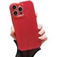 thumbnail image 1 of Ice Crystal Glitter Jelly Phone case, Multiple Colors Available, TPU Material, Drop-Proof and wear-Resistant, for iPhone 15 14 13 12 11 Pro Max XS XR X 7 8 SE Phone Case (Red,iPhone 15 Pro), 1 of 8