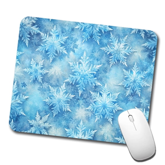 Ice Crystals Snowflakes Winter Beautiful Mouse Pad Low Profile Gaming Mat