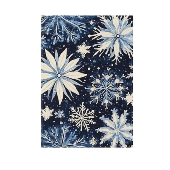 Ice Crystals and Snowflakes Garden Flag Double Sided 12 x 18/28 x 40 Inch Yard Flag Home Outdoor Yard Patio Lawn Decor